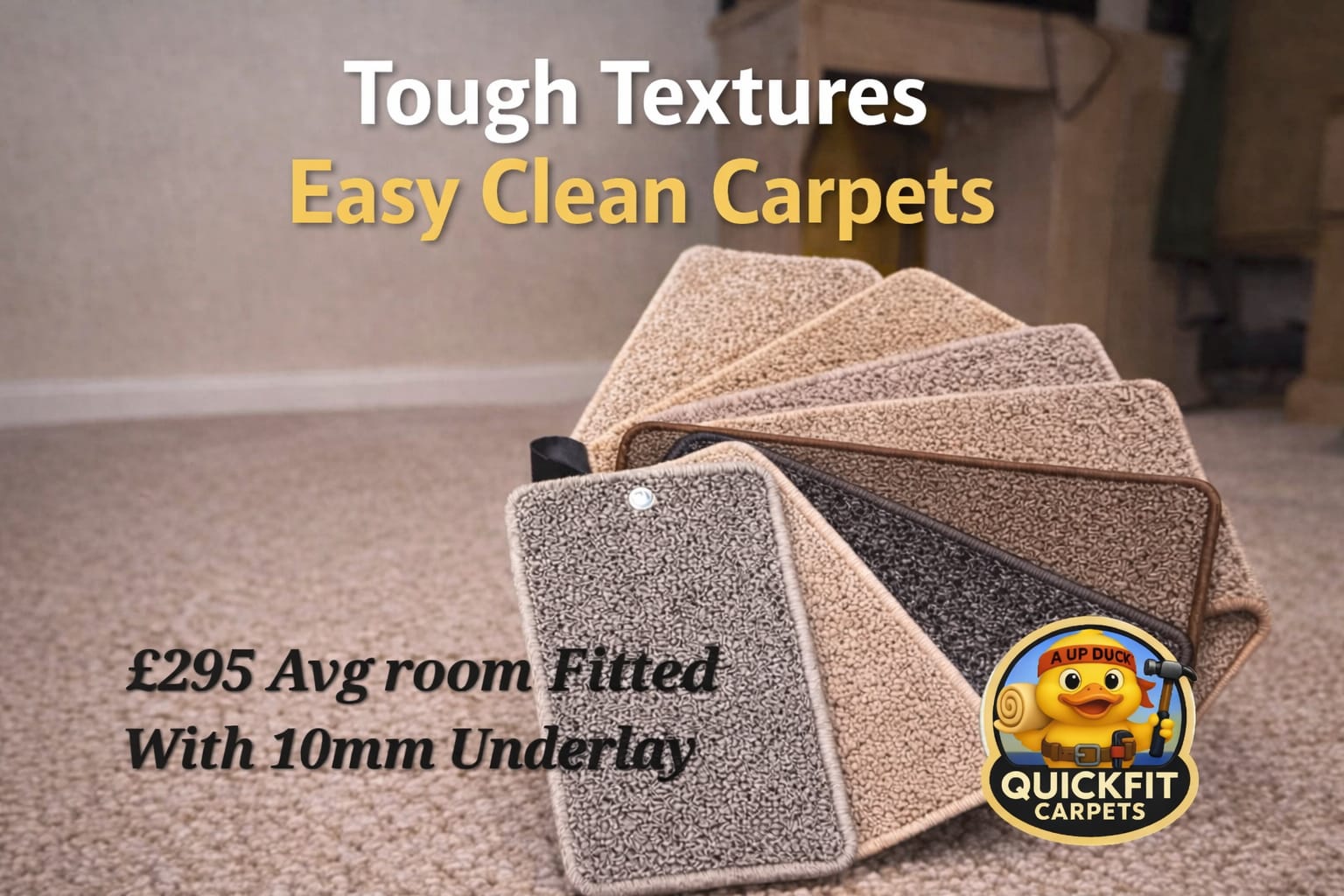 affordable carpet fitting Stoke-on-Trent bedrooms lounge stairs Quickfit Carpets